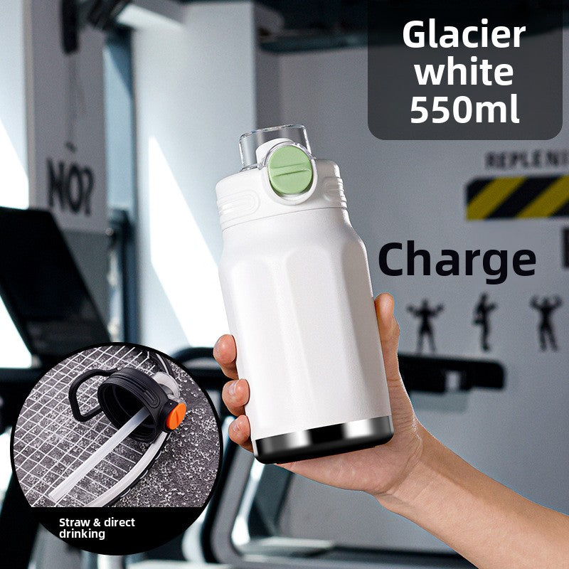Large-capacity fitness and sports water bottle
