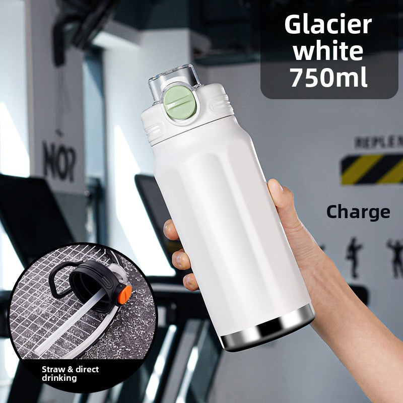 Large-capacity fitness and sports water bottle