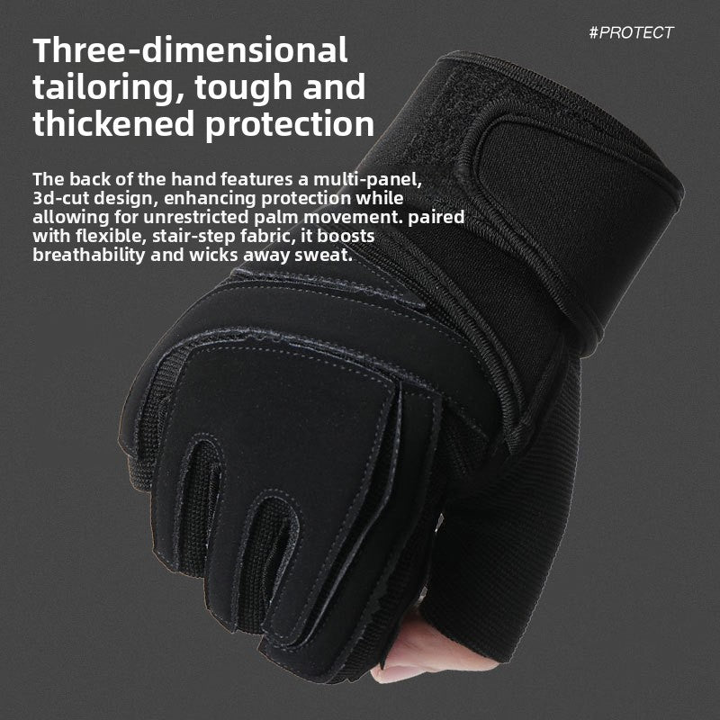 Non-Slip Fitness Training Gloves with Wrist Support