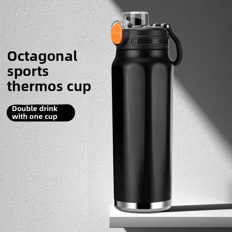Large-capacity fitness and sports water bottle