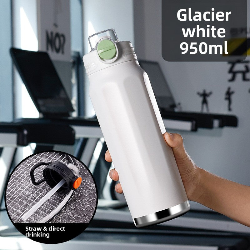 Large-capacity fitness and sports water bottle