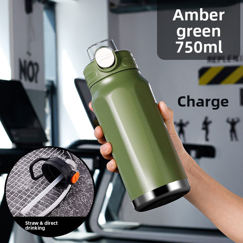 Large-capacity fitness and sports water bottle