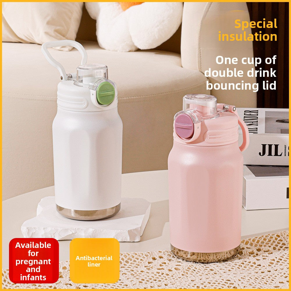 Large-capacity fitness and sports water bottle